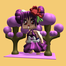 Prinncessrose is in her new hair color and new gown