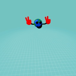 Eath with peace gloves :)