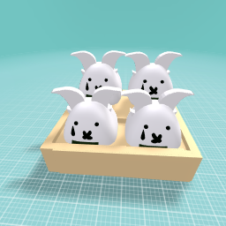 Japanese bunnys made out of rice