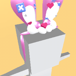 Pink and White Bunny Ears (Bow)