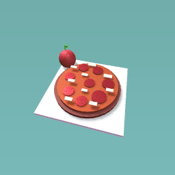 Pizza and apple