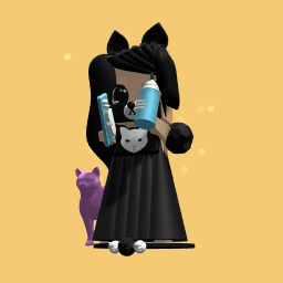 If i get 100 followers i will make this all black cat dress FREE!