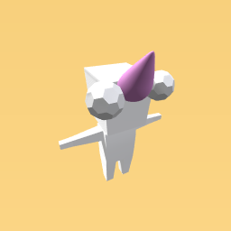 unicorn horn with pom poms!