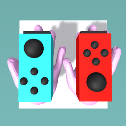 Nintendo switch being held