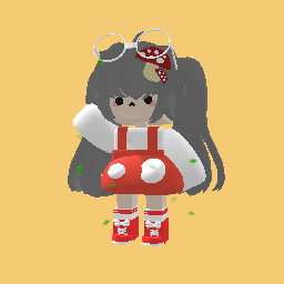 cute kawali mushroom girl