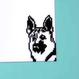 GermanShepard dog Pixelart