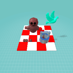 Little bear has a picknik