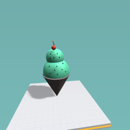 Mint and chip ice cream