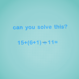 Can you?