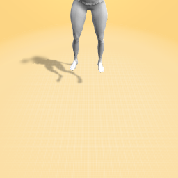Jumping FAT woman