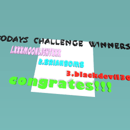 todays winners challenges
