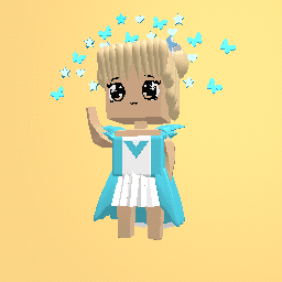 Kawaii girl in blue dress <3