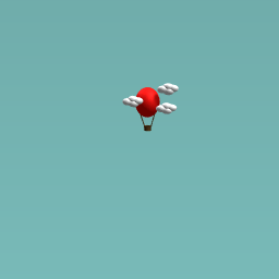 A Red Balloon Way Up in the Clouds