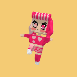 hot pink and light pink girl :3