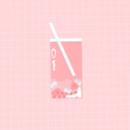Strawberry boba tea
