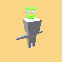 Green halo with blue droplets