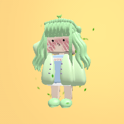 kawai green girl