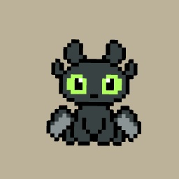 Toothless the Dragon Pixelart
