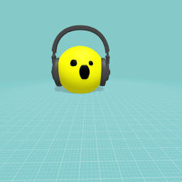 pac man wearing headphones