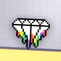 Rainbow Color Drain Drip Diamond PixelArt