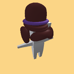 The brown with purple bun