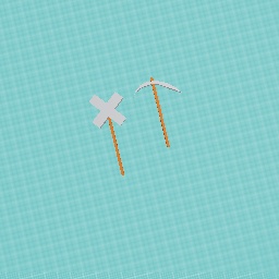 X-pick and pickaxe