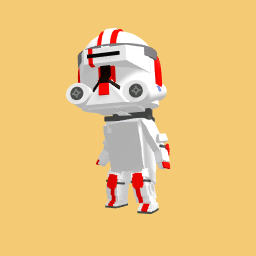 Red and whate storm trooper