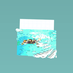 Little baby turtle swimming i the water