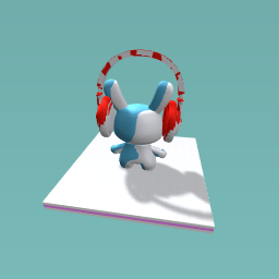 Bunny listening to music