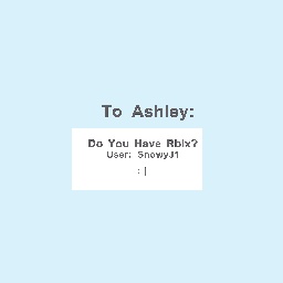 To Ashley: .v.