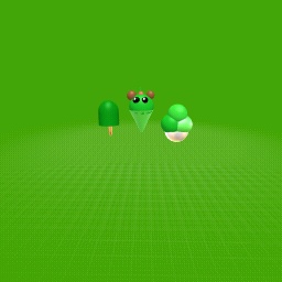 ice cream in green world