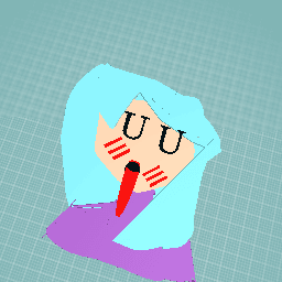 Sticken out her tounge