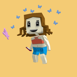 Taking a photo of a butterfly.