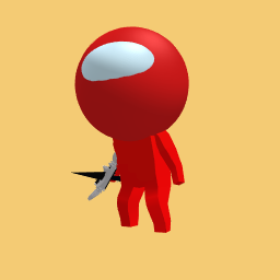 Among us (red is sus with that sword) 
