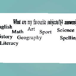 What are my fav subjects?