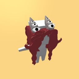 Red hair with horns and eyes short hair :)