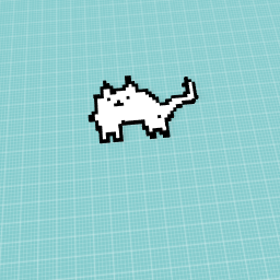white snow cat w but hole