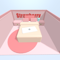 Cute strawberry bedroom