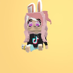 cute pink rabbit girl