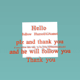 plz follow he
