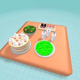 Feast with green pizzaaaa