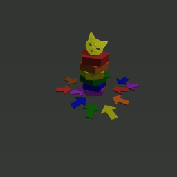 Rainbow cat tower