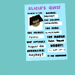 Alicia Gu' s quiz