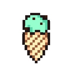 pretty simple mint chocolate chip ice cream in a cone