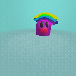 Blob with rainbow hair