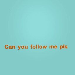 can you follow me pls
