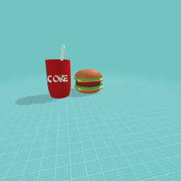 a burger and coke