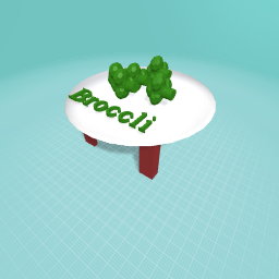 Table with broccli