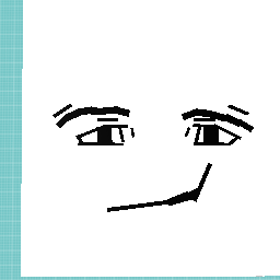 Smirk man face - roblox