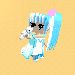 cute little blue girl